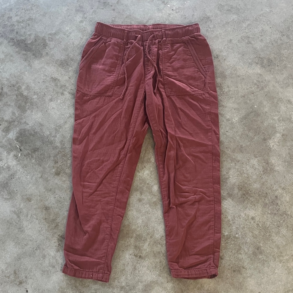 Old Navy women’s Twill Drawstring Jogger Pants - Burgundy Red